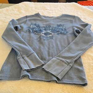 Harley-Davidson Women's Blue Long Sleeve Top